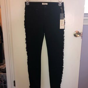 Elan Black Fringe Jeans
